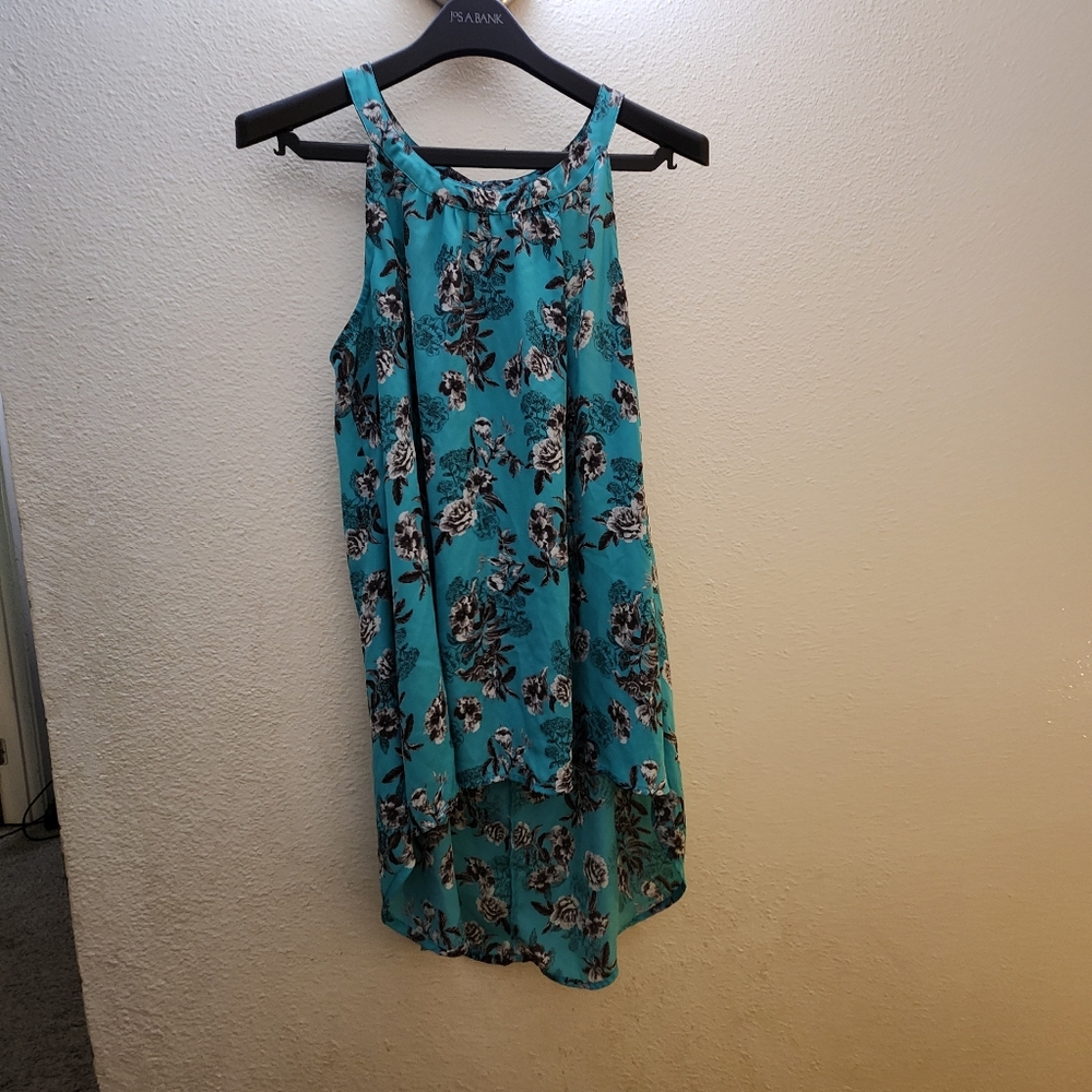 Torrid Teal and White Floral Top